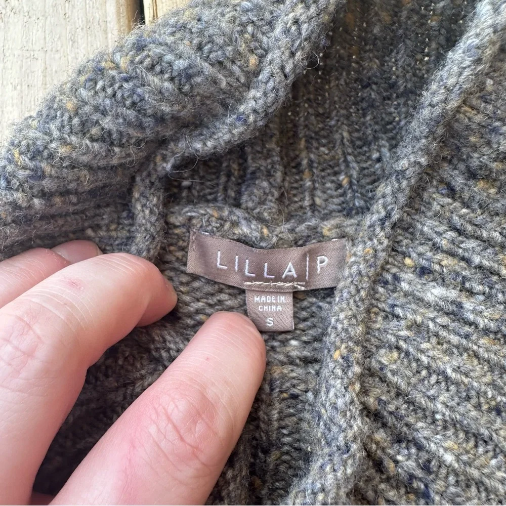 Lilla P Speckled Dolman Sleeve Pullover Sweater S
